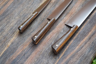 Zestaw 3 noży kuchennych. Stal D2