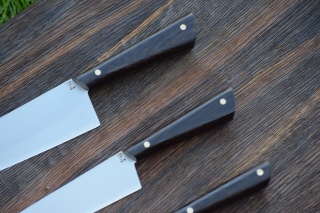 Zestaw 3 noży kuchennych. Stal D2