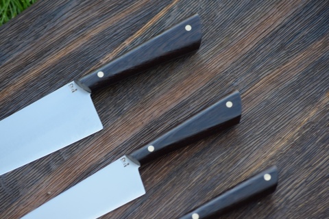 Zestaw 3 noży kuchennych. Stal D2