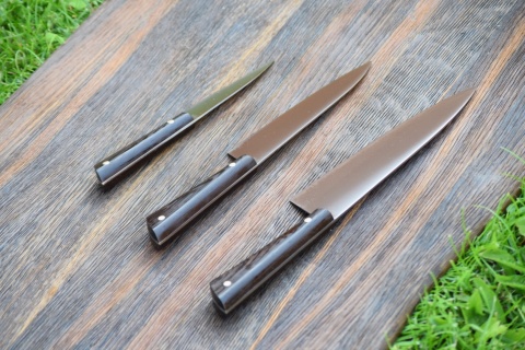 Zestaw 3 noży kuchennych. Stal D2