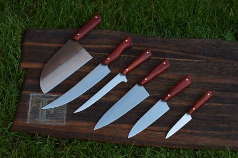 Zestaw XXL 6 noży kuchennych. Stal D2