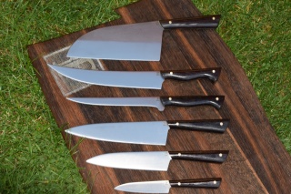 Zestaw XXL 6 noży kuchennych. Stal D2