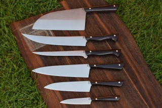 Zestaw XXL 6 noży kuchennych. Stal D2