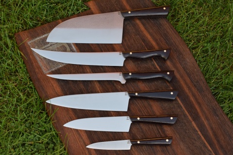 Zestaw XXL 6 noży kuchennych. Stal D2