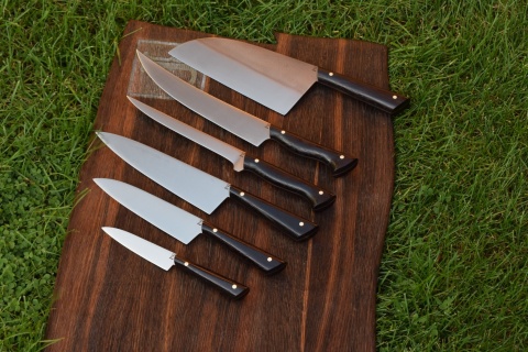 Zestaw XXL 6 noży kuchennych. Stal D2