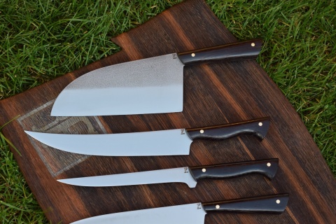 Zestaw XXL 6 noży kuchennych. Stal D2