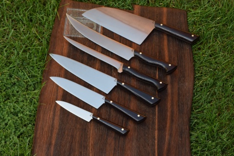 Zestaw XXL 6 noży kuchennych. Stal D2