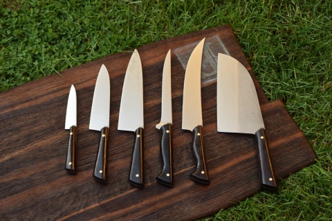 Zestaw XXL 6 noży kuchennych. Stal D2